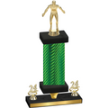 Premium Single Green Carbon Fiber Year Wrestling Trophy