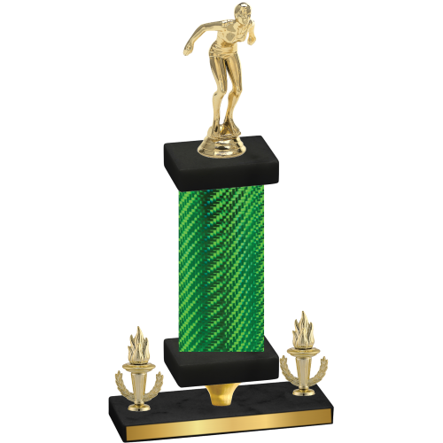 Premium Single Green Carbon Fiber Victory Tennis Trophy