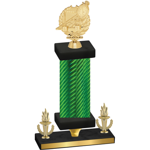 Premium Single Green Carbon Fiber Victory Swimming Trophy