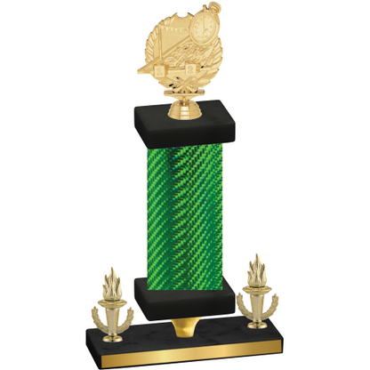 Premium Single Green Carbon Fiber Victory Swimming Trophy