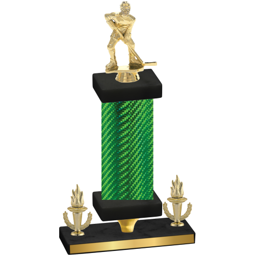 Premium Single Green Carbon Fiber Victory Hockey Trophy