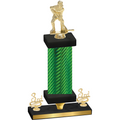 Premium Single Green Carbon Fiber Third Place Hockey Trophy