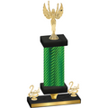 Premium Single Green Carbon Fiber Second Place Victory Trophy