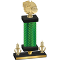 Premium Single Green Carbon Fiber Victory Basketball Trophy