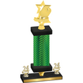 Premium Single Green Carbon Fiber Year Pickleball Trophy