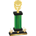 Premium Single Green Carbon Fiber First Place Pickleball Trophy