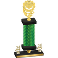 Premium Single Green Carbon Fiber Year Pickleball Trophy