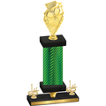 Premium Single Green Carbon Fiber First Place Pickleball Trophy