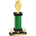 Premium Single Green Carbon Fiber Fourth Place Pickleball Trophy