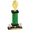 Premium Single Green Carbon Fiber Year Pickleball Trophy