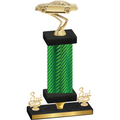 Premium Single Green Carbon Fiber Third Place Cars Trophy