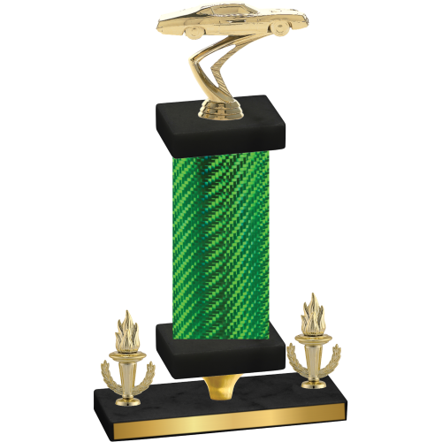 Premium Single Green Carbon Fiber Victory Cars Trophy