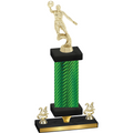 Premium Single Green Carbon Fiber Year Basketball Trophy