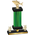 Premium Single Green Carbon Fiber Year Fishing Trophy