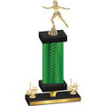 Premium Single Green Carbon Fiber First Place Skater Trophy