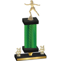 Premium Single Green Carbon Fiber Year Skater Trophy