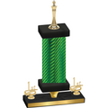 Premium Single Green Carbon Fiber First Place Chess Trophy