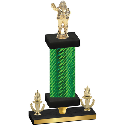 Premium Single Green Carbon Fiber Victory Holiday Trophy