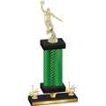 Premium Single Green Carbon Fiber First Place Basketball Trophy