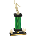 Premium Single Green Carbon Fiber Fourth Place Basketball Trophy