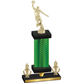 Premium Single Green Carbon Fiber Victory Basketball Trophy