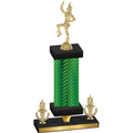 Premium Single Green Carbon Fiber Victory Majorette Trophy