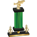 Premium Single Green Carbon Fiber Victory Fishing Trophy