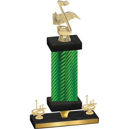Premium Single Green Carbon Fiber First Place Music Trophy