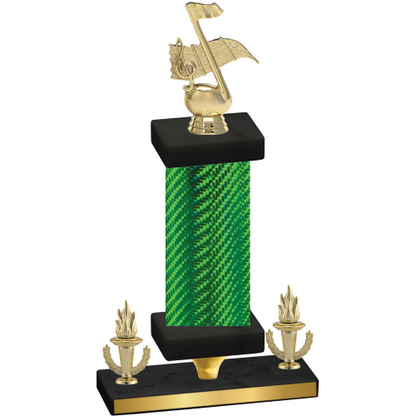 Premium Single Green Carbon Fiber Victory Music Trophy