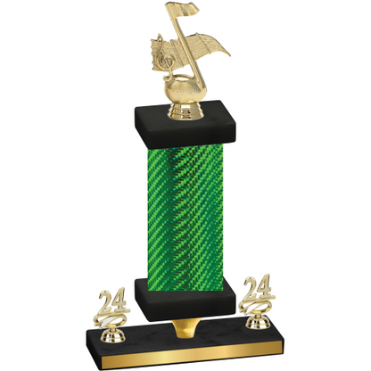 Premium Single Green Carbon Fiber Year Music Trophy
