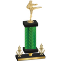 Premium Single Green Carbon Fiber Victory Karate Trophy