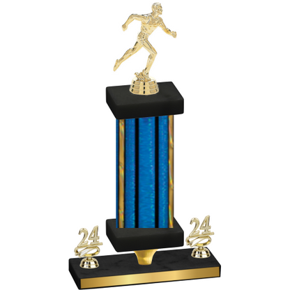 Premium Single Blue Glacier Year Running Trophy