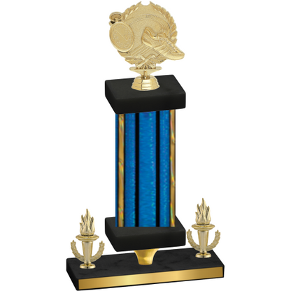 Premium Single Blue Glacier Victory Running Trophy