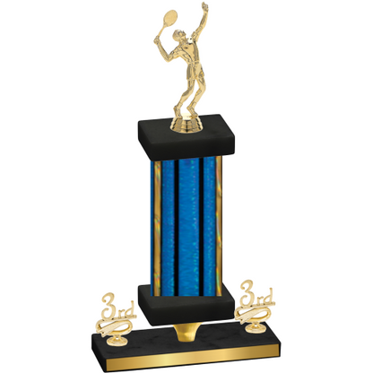 Premium Single Blue Glacier Third Place Tennis Trophy