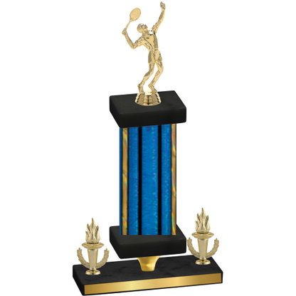 Premium Single Blue Glacier Victory Tennis Trophy