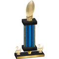 Premium Single Blue Glacier Second Place Football Trophy