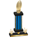 Premium Single Blue Glacier Third Place Football Trophy