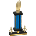 Premium Single Blue Glacier Victory Football Trophy