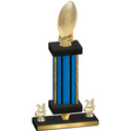 Premium Single Blue Glacier Year Football Trophy