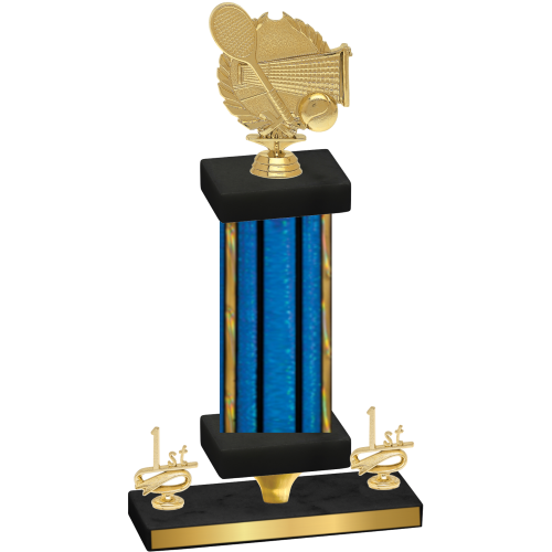 Premium Single Blue Glacier First Place Tennis Trophy