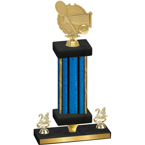 Premium Single Blue Glacier Year Tennis Trophy