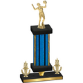 Premium Single Blue Glacier Victory Volleyball Trophy