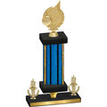 Premium Single Blue Glacier Victory Volleyball Trophy