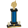Premium Single Blue Glacier Year Volleyball Trophy