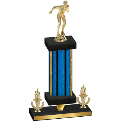 Premium Single Blue Glacier Victory Swimming Trophy