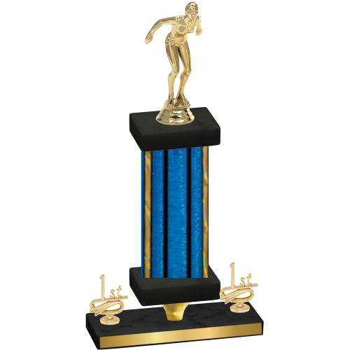 Premium Single Blue Glacier First Place Tennis Trophy