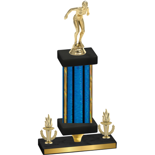 Premium Single Blue Glacier Victory Tennis Trophy