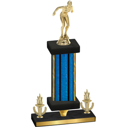 Premium Single Blue Glacier Victory Tennis Trophy
