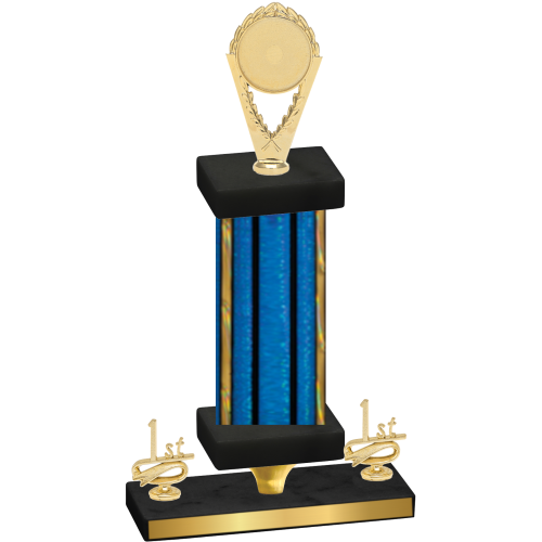 Premium Single Blue Glacier First Place Insert Trophy
