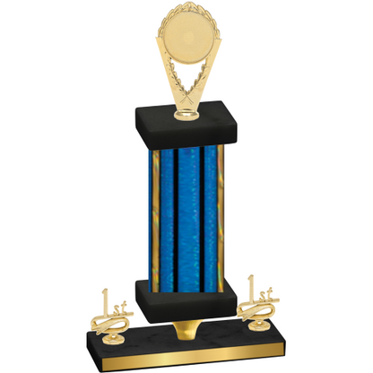 Premium Single Blue Glacier First Place Insert Trophy